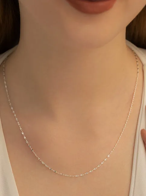 Kadın Gümüş Kolye - 1.5 mm Fırfır Model Gümüş Kolye