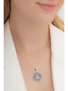 Nazar Duası Kıtmir Bayan Gümüş Kolye Zincir