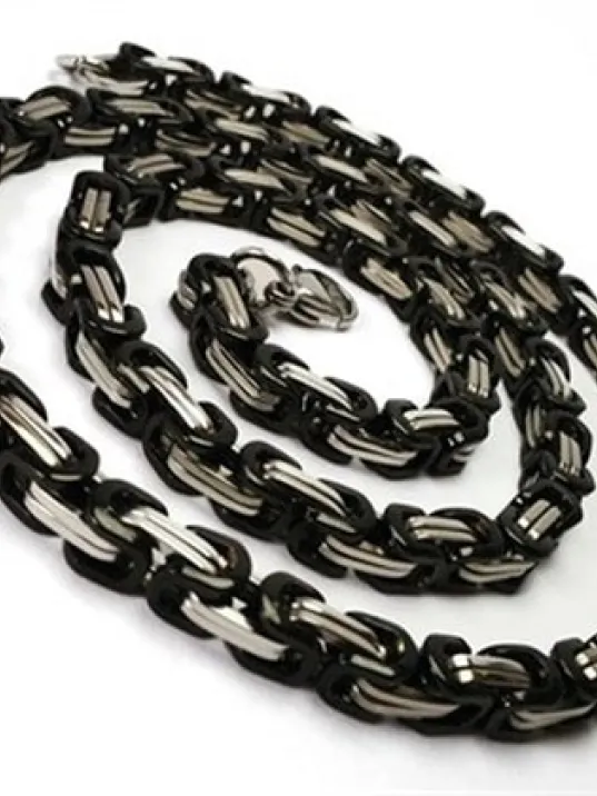 Erkek Çelik Zincir Kolye Çiftrenk 5,5mm Orta