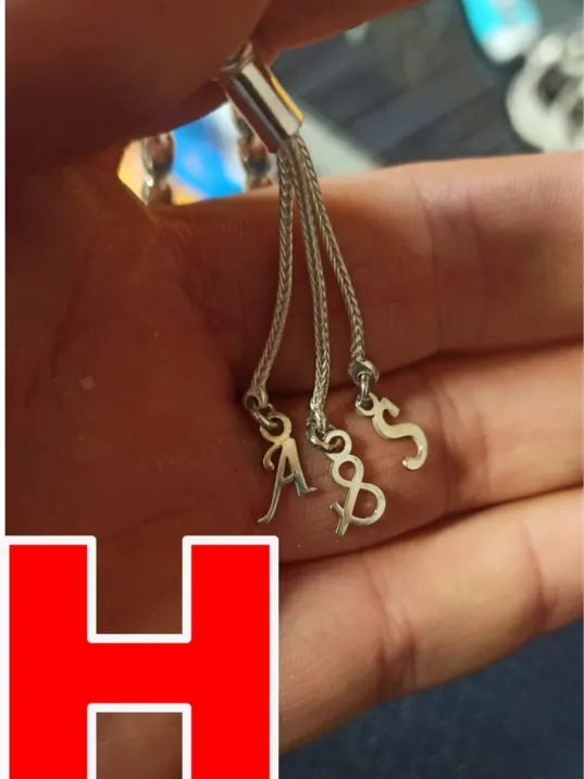 Tespih Püskülü İçin Gümüş Harf ve Şekil