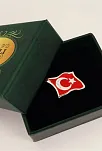 Ay Yıldız Türk Bayrağı Gümüş Rozet