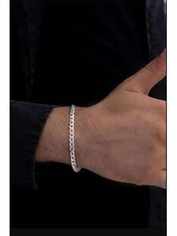 Erkek Gümüş Bileklik - 5mm Nano Model Gümüş Bileklik