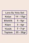 Kadın Gümüş Takı Seti - Lera Zümrüt Taşlı Mekik Model Kolye, Bileklik, Yüzük, Küpe Tam Set