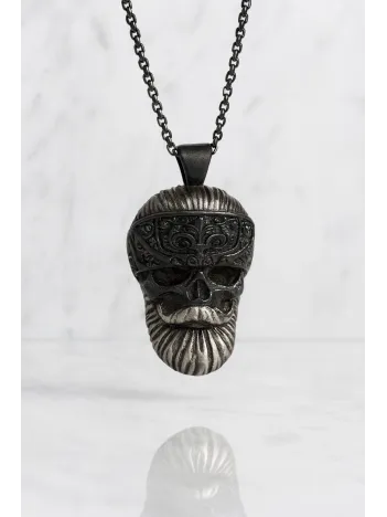 Erkek Kuru Kafa Motifli Polo Zincir Model Çelik Kolye