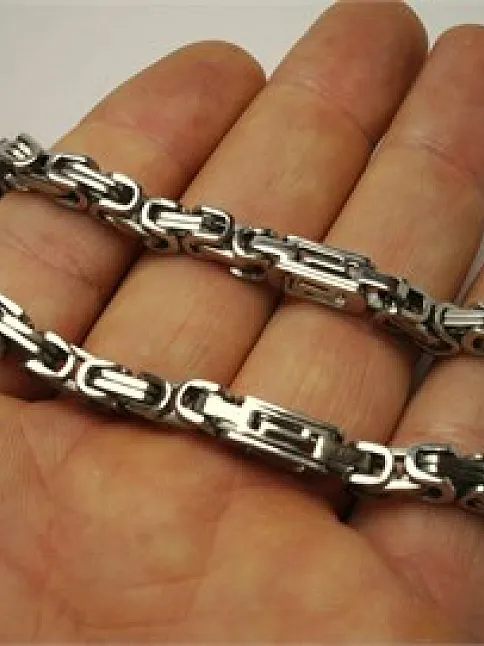 ERKEK ÇELİK BİLEKLİK KÜNYE 5,5mm GREK MODEL İNCE VE ZARİF!!
