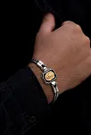 Erkek Gümüş Bileklik - Çift Kral Model Aslan Motifli Gümüş Bileklik