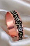 Kadın Bakır Bileklik - Leopar Model Özel Baskı Metal Kutu Ve Doğal Taşlar Kadın Bakır Bileklik - Leopar Model Özel Baskı Metal Kutu Ve Doğal Taşlar
