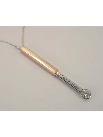 Nested Çubuk Model 925 Ayar Gümüş Kolye