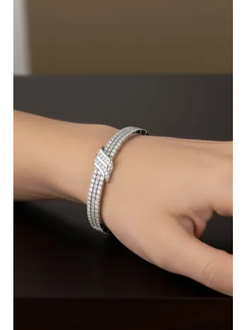 Kadın Gümüş Bileklik - Afrodit Gümüş Su Yolu Kadın Bileklik