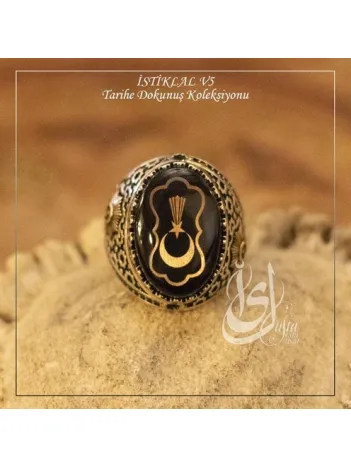 İslam Usta Tasarımı İstiklal Model 5 Gümüş Erkek Yüzük