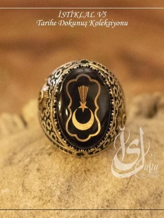 İslam Usta Tasarımı İstiklal Model 5 Gümüş Erkek Yüzük