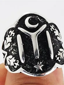 IYI Kayı Boyu Gümüş Erkek Zihgir Yüzük Parmak Ölçüsü Gerekmez