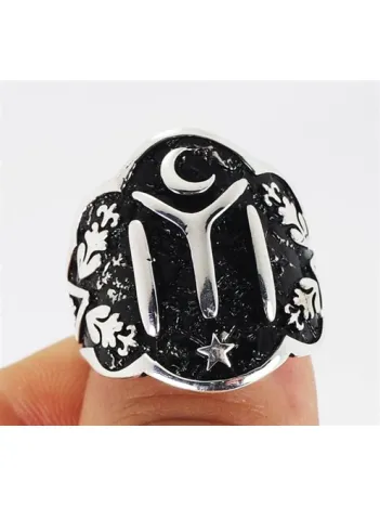 IYI Kayı Boyu Gümüş Erkek Zihgir Yüzük Parmak Ölçüsü Gerekmez