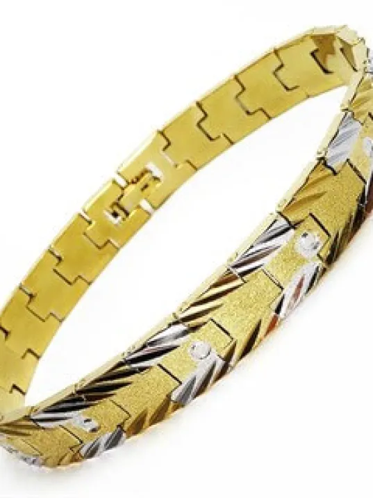 İMİTASYON ÇELİK BAYAN BİLEZİK BİLEKLİK ALTIN İŞÇİLİKLİ