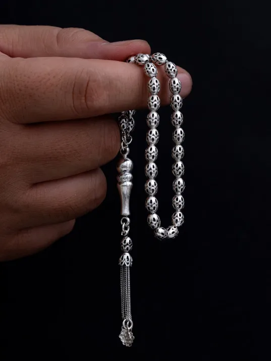 Gümüş Tespih Delikli Ortaboy 15gr