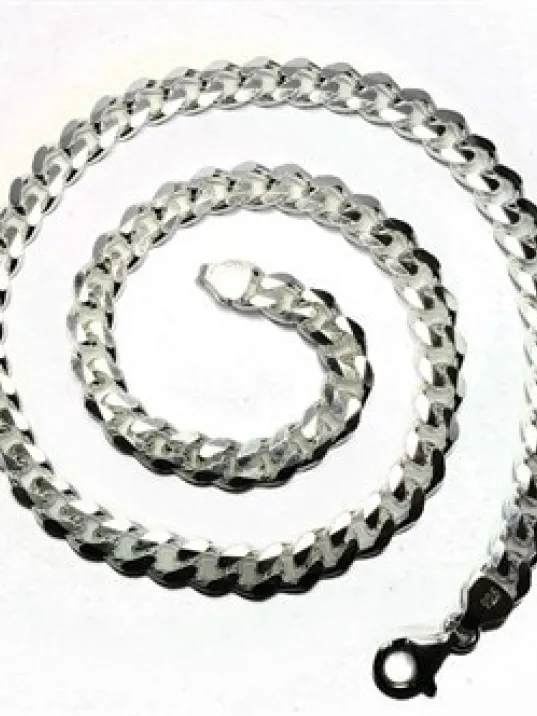 GURMET ERKEK GÜMÜŞ KOLYE ZİNCİR KALIN MODEL 9mm GURMET ERKEK GÜMÜŞ KOLYE ZİNCİR KALIN MODEL 9mm