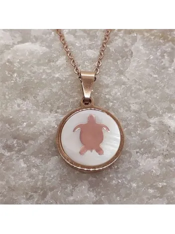 Kaplumbağa Figürlü Paslanmaz Çelik Bayan Kolye