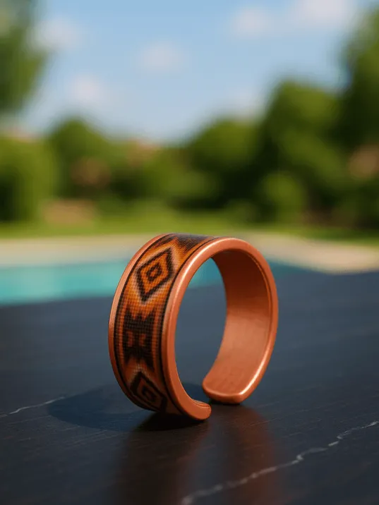 Kadın Bakır Bileklik Yüzük Set - Lulu Model Özel Baskı Metal Kutu Ve Kuvars Taşı Kadın Bakır Bileklik Yüzük Set - Lulu Model Özel Baskı Metal Kutu Ve Kuvars Taşı