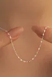 Kadın Gümüş Kolye - 1.5 mm Fırfır Model Gümüş Kolye