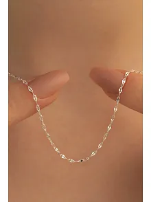 Kadın Gümüş Kolye - 1.5 mm Fırfır Model Gümüş Kolye