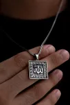 Erkek Gümüş Kolye - Allah Yazılı Erkek Gümüş Kolye Zincir Büyük Boy Erkek Gümüş Kolye - Allah Yazılı Erkek Gümüş Kolye Zincir Büyük Boy
