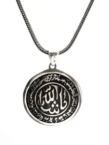 Maşallah Yazılı Gümüş Erkek Kolye Zincir