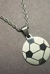 OttoMan Futbol Topu Erkek Çelik Kolye Zincir