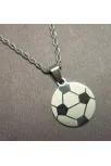 OttoMan Futbol Topu Erkek Çelik Kolye Zincir