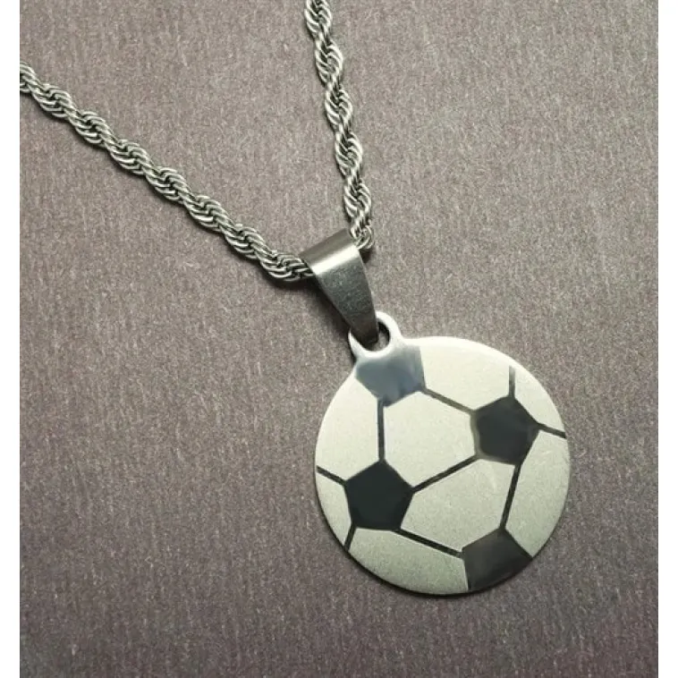 OttoMan Futbol Topu Erkek Çelik Kolye Zincir OttoMan Futbol Topu Erkek Çelik Kolye Zincir