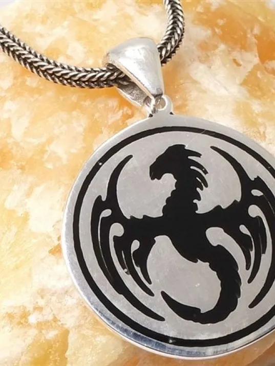 Ejderha Gümüş Erkek Kolye Zincir