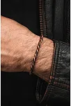 Saf Bakır Bileklik Burgulu Model Metal Kutu Doğal Taşlar Kadın Erkek Kelepçe