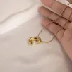 Kadın Çelik Kolye - Altın Kaplama C Harfi Balon Harf Kadın Kolye Kadın Çelik Kolye - Altın Kaplama C Harfi Balon Harf Kadın Kolye