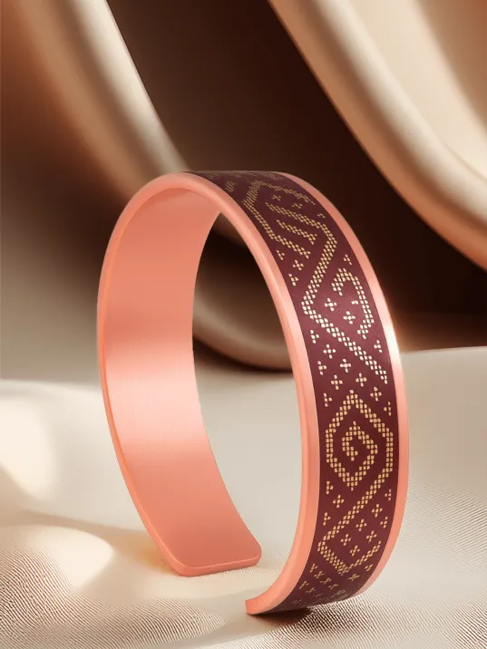 Kadın Bakır Bileklik -Stella Model Özel Baskı Metal Kutu Ve Kuvars Taşı Kadın Bakır Bileklik -Stella Model Özel Baskı Metal Kutu Ve Kuvars Taşı