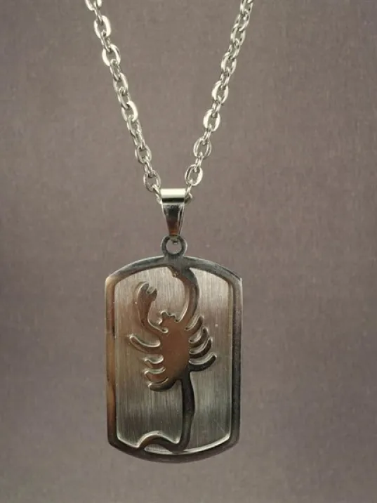 OttoMan Akrep Burcu Çelik Erkek Kolye Zincir OttoMan Akrep Burcu Çelik Erkek Kolye Zincir