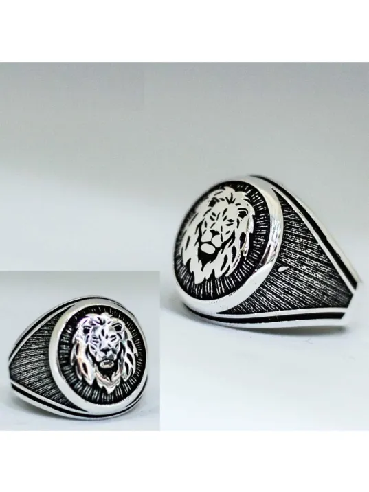 Erkek Gümüş Yüzük - Aslan Kafası 925 Ayar Gümüş Erkek Yüzük Erkek Gümüş Yüzük - Aslan Kafası 925 Ayar Gümüş Erkek Yüzük