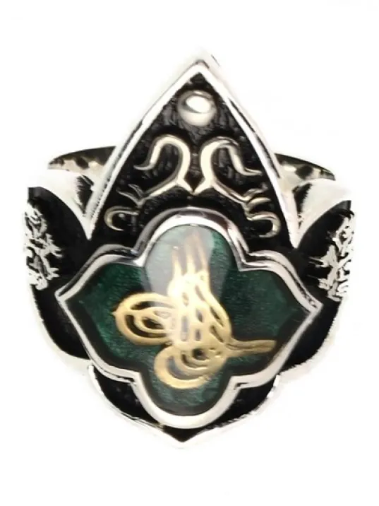 Gümüş Erkek Zihgir Başparmak Yüzük Osmanlı Tuğralı Model Gümüş Erkek Zihgir Başparmak Yüzük Osmanlı Tuğralı Model