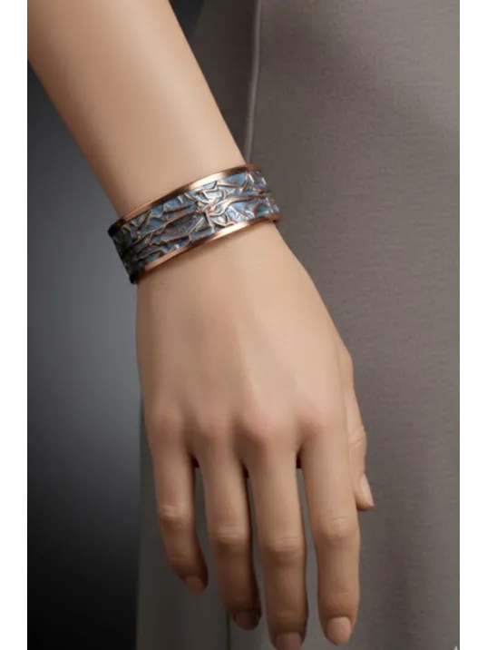 Kadın Bakır Set - Aqua Lavanta Rüyası Kalın Model Bakır Kadın Kolye Bileklik Yüzük Küpe Set