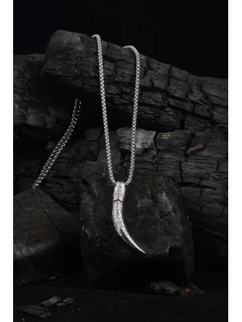 OttoMan Fil Dişi Erkek Çelik Zincir Kolye CKLFILDISFG-GMS OttoMan Fil Dişi Erkek Çelik Zincir Kolye CKLFILDISFG-GMS