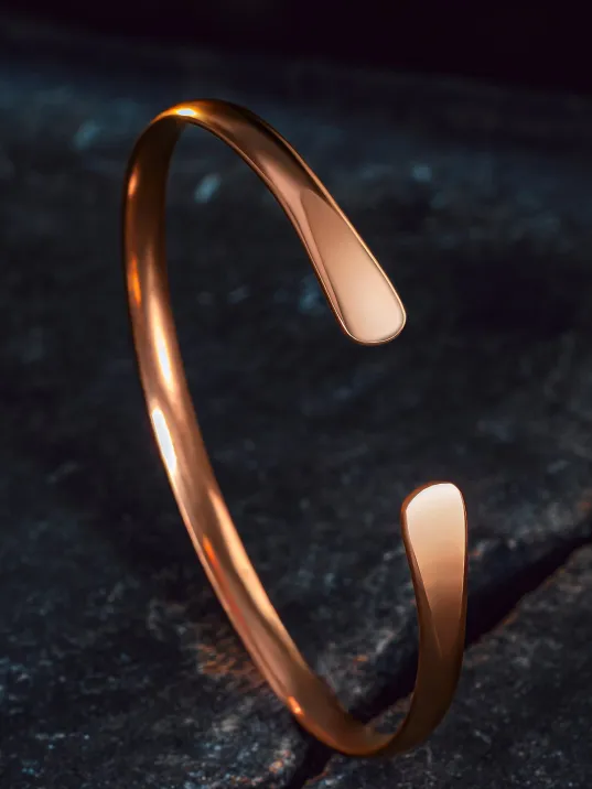 Erkek Kadın Bakır Bileklik - Harf Yazılabilir Lades Model Erkek Kadın Bileklik Bilezik