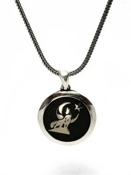 Ay Yıldız Bozkurt Ülkücü Erkek Gümüş Kolye Zincir Ay Yıldız Bozkurt Ülkücü Erkek Gümüş Kolye Zincir