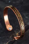Erkek Kadın Bakır Bileklik - Altın Kaplama Hakiki Deri Omega Desenli Mıknatıslı Metal Kutu Doğal Erkek Kadın Bakır Bileklik - Altın Kaplama Hakiki Deri Omega Desenli Mıknatıslı Metal Kutu Doğal