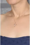 Lale Motifli Semazen Rose Gold Renk 925 Ayar Gümüş Bayan Kolye GKLSEMAZENK-ROS