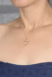 Lale Motifli Semazen Rose Gold Renk 925 Ayar Gümüş Bayan Kolye GKLSEMAZENK-ROS
