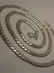 Gurmet Erkek Gümüş Kolye Zincir 4,3mm İnce Model