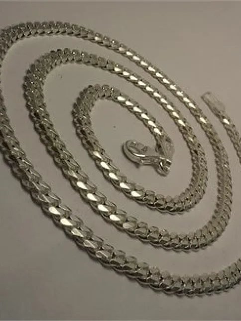 Gurmet Erkek Gümüş Kolye Zincir 4,3mm İnce Model