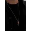 Erkek Çelik Kolye - Altın Kaplama Sakallı KuruKafa Model Çelik Kolye Erkek Çelik Kolye - Altın Kaplama Sakallı KuruKafa Model Çelik Kolye