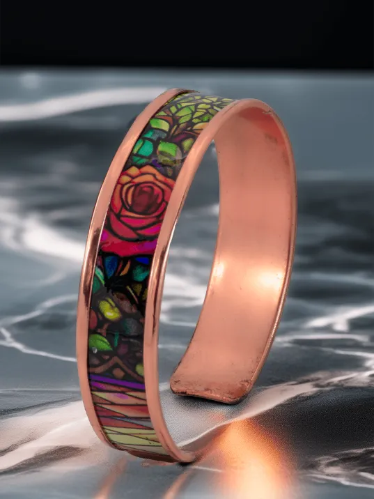 Kadın Bakır Bileklik Yüzük Set - Roselaw Model Özel Baskı Metal Kutu Ve Kuvars Taşı Kadın Bakır Bileklik Yüzük Set - Roselaw Model Özel Baskı Metal Kutu Ve Kuvars Taşı