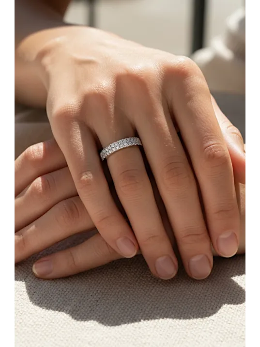 Eftalya Model Gümüş Su Yolu Kadın Yüzük Eftalya Model Gümüş Su Yolu Kadın Yüzük