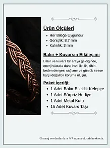 Kadın Bakır Bileklik - Örgü Model Kadın Bakır Kelepçe Bileklik Bilezik