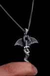 Erkek Gümüş Kolye - Game Of Thrones Ejderha Figürlü Gümüş Erkek Kolye